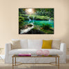 Cascades National Park in Guatemala Semuc Champey at sunset Multi panel canvas wall art