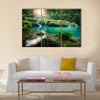 Cascades National Park in Guatemala Semuc Champey at sunset Multi panel canvas wall art