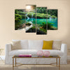 Cascades National Park in Guatemala Semuc Champey at sunset Multi panel canvas wall art