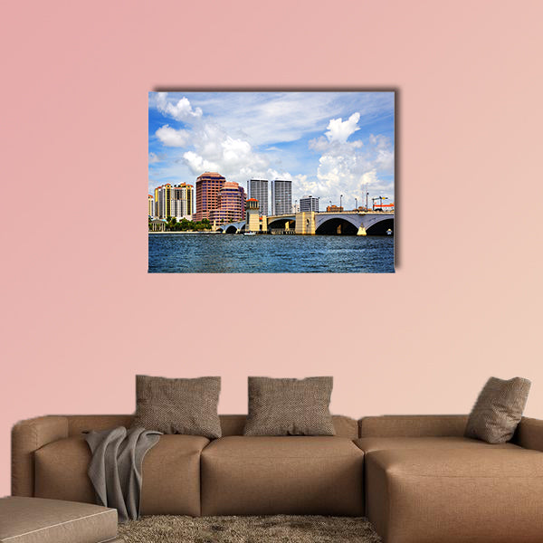 Downtown West Palm Beach, Florida, USA multi panel canvas wall art