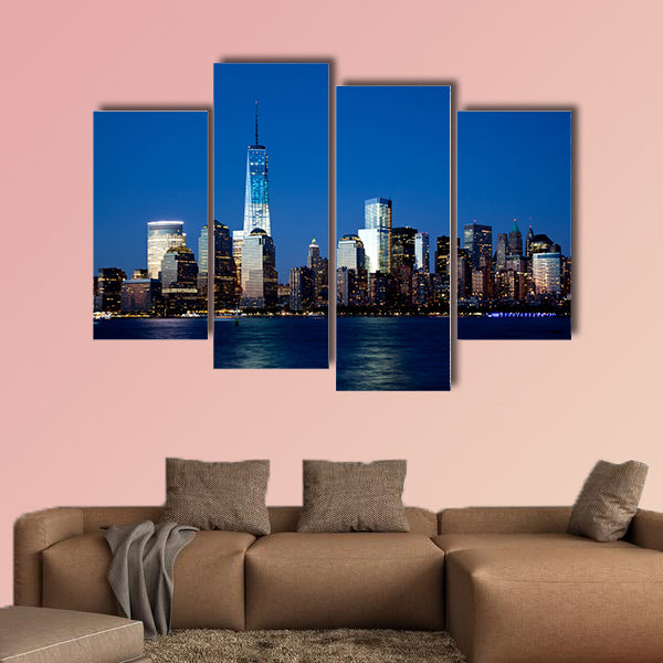 The new Freedom Tower and Lower Manhattan Skyline wall art