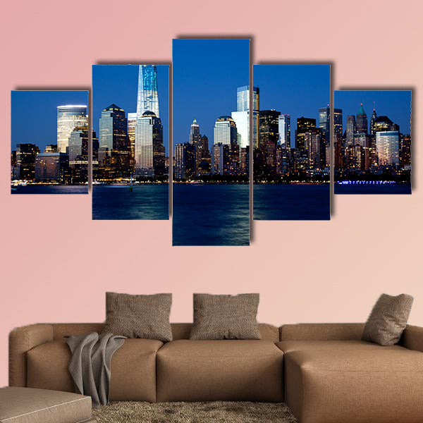 The new Freedom Tower and Lower Manhattan Skyline wall art