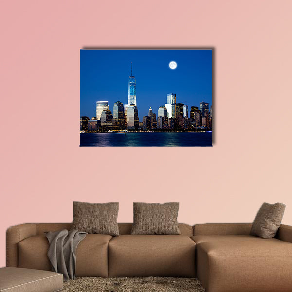The new Freedom Tower and Lower Manhattan Skyline wall art