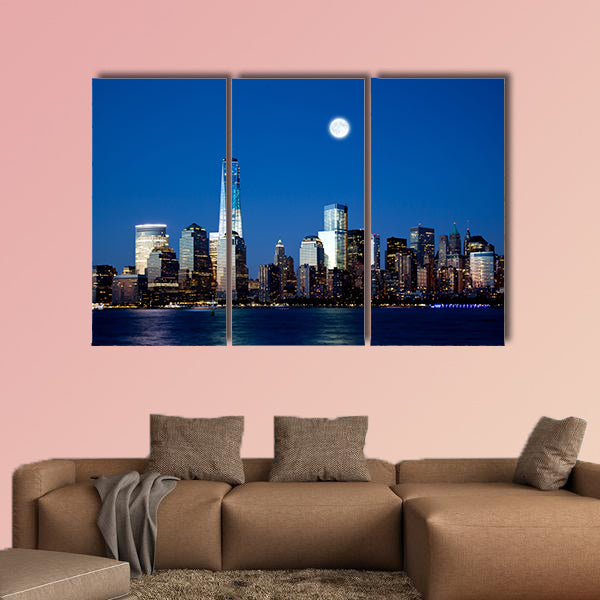 The new Freedom Tower and Lower Manhattan Skyline wall art
