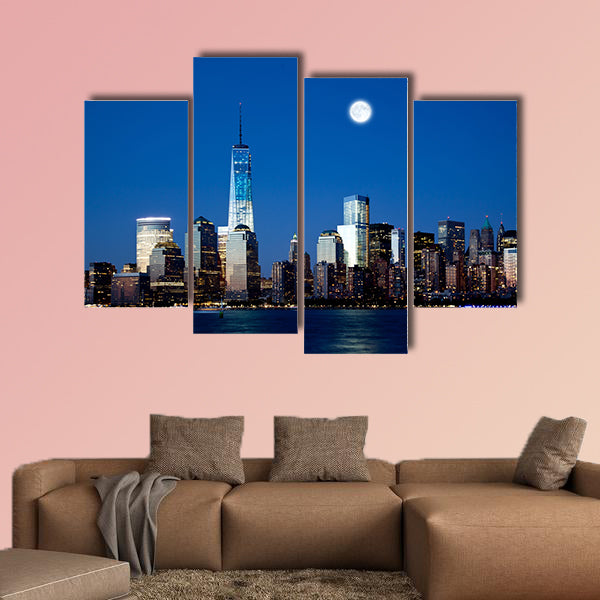 The new Freedom Tower and Lower Manhattan Skyline wall art