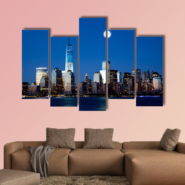 The new Freedom Tower and Lower Manhattan Skyline wall art