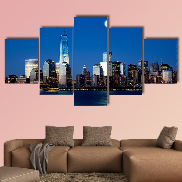 The new Freedom Tower and Lower Manhattan Skyline wall art