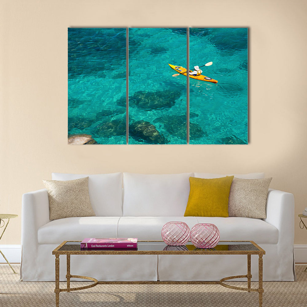 beautiful  kayaking Multi panel canvas wall art
