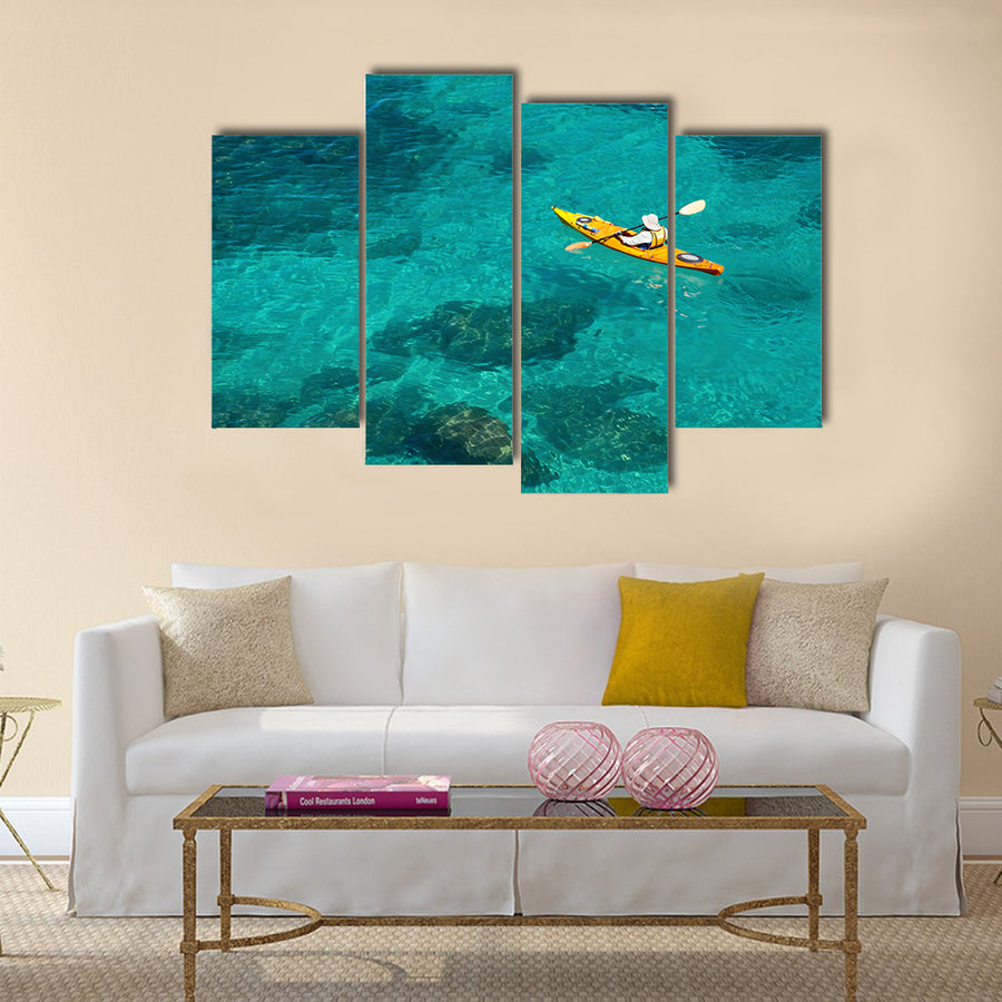 beautiful  kayaking Multi panel canvas wall art