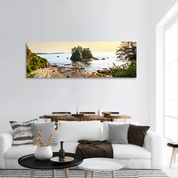 Beautiful lake panoramic canvas wall art