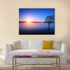 Ohrid lake, Macedonia at sunset Multi Panel Canvas Wall Art