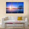 Ohrid lake, Macedonia at sunset Multi Panel Canvas Wall Art