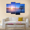 Ohrid lake, Macedonia at sunset Multi Panel Canvas Wall Art