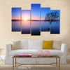 Ohrid lake, Macedonia at sunset Multi Panel Canvas Wall Art