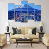 Skyline of Mt. Fuji and Yokohama Japan Multi panel canvas wall art