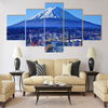 Skyline of Mt. Fuji and Yokohama Japan Multi panel canvas wall art