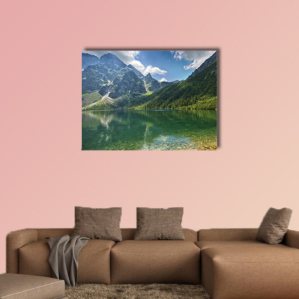 Morskie Oko lake in Tatra mountains, Poland Multi panel canvas wall art
