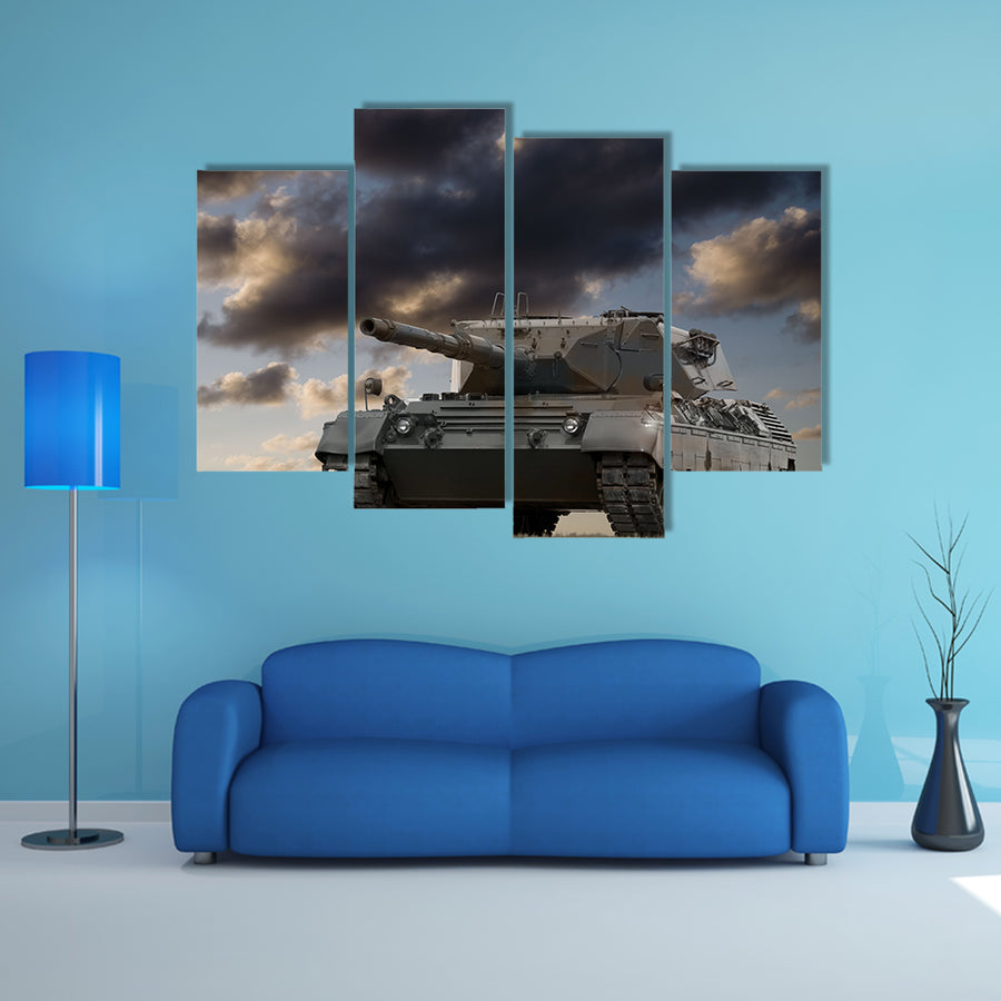 European Built Armed Tank Multi Panel Canvas Wall Art