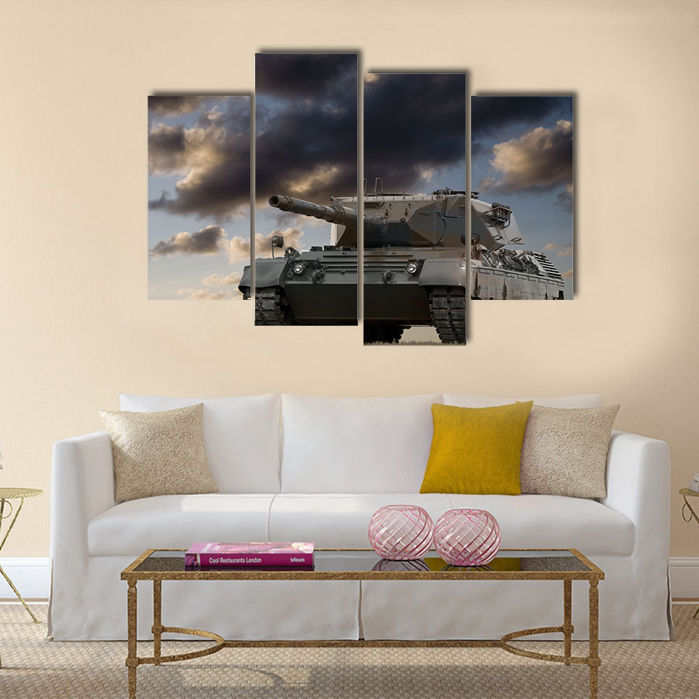 European-built main battle tanks preparing to engage the enemy Multi Panel Canvas Wall Art