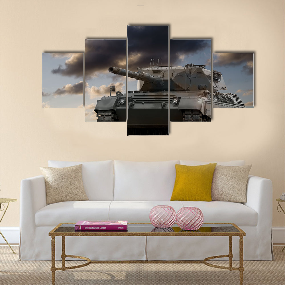 European-built main battle tanks preparing to engage the enemy Multi Panel Canvas Wall Art