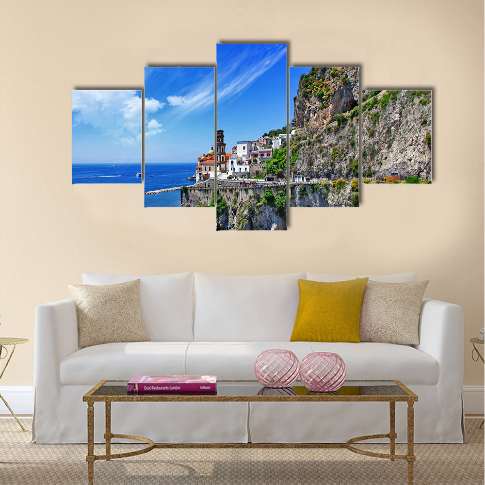 Scenic Amalfi coast, Atrani village, Multi Panel Canvas Wall Art
