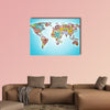 World map from pills multi panel canvas wall art