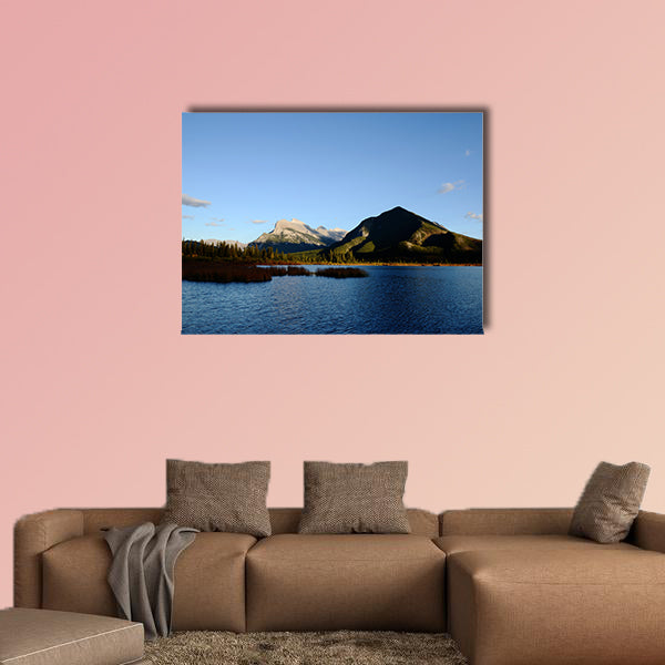Mount Rundle and Vermilion Lakes at sunset in autumn,Canadian Rockies wall art