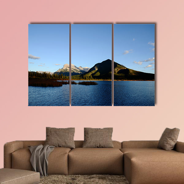 Mount Rundle and Vermilion Lakes at sunset in autumn,Canadian Rockies wall art