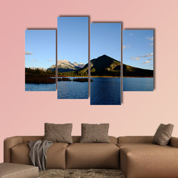 Mount Rundle and Vermilion Lakes at sunset in autumn,Canadian Rockies wall art