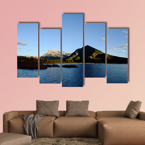 Mount Rundle and Vermilion Lakes at sunset in autumn,Canadian Rockies wall art