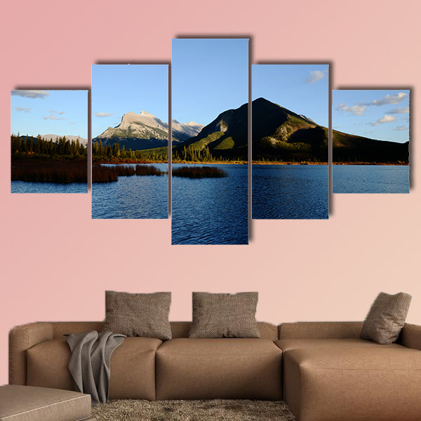 Mount Rundle and Vermilion Lakes at sunset in autumn,Canadian Rockies wall art