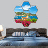 Mediterranean landscape. french riviera hexagonal canvas wall art