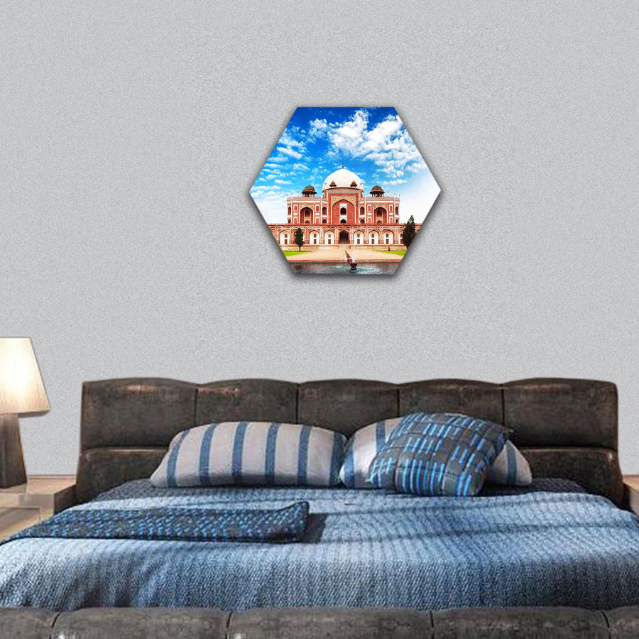 Humayun tomb mausoleum Indian architecture monument hexagonal canvas wall art