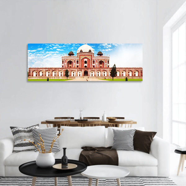 Delhi Humayun tomb mausoleum architecture monument panoramic canvas wall art