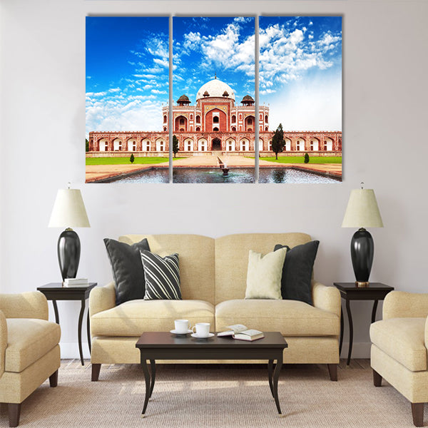 India Delhi Humayun tomb mausoleum Multi Panel Canvas Wall Art