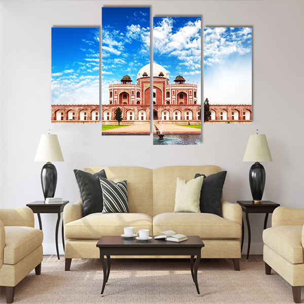 India Delhi Humayun tomb mausoleum Multi Panel Canvas Wall Art