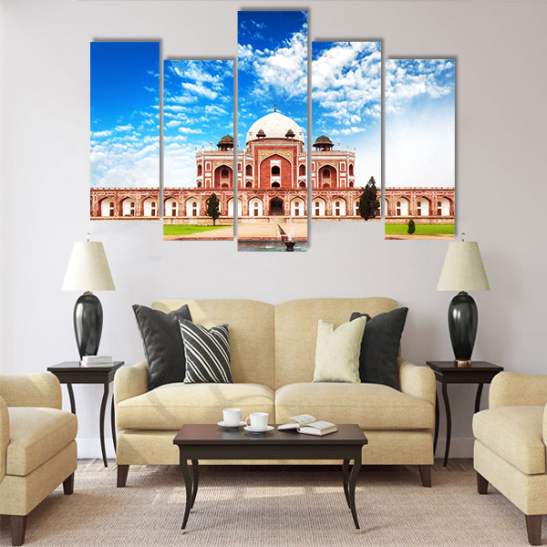 India Delhi Humayun tomb mausoleum Multi Panel Canvas Wall Art