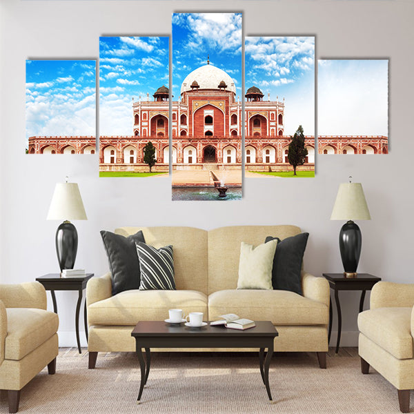 India Delhi Humayun tomb mausoleum Multi Panel Canvas Wall Art