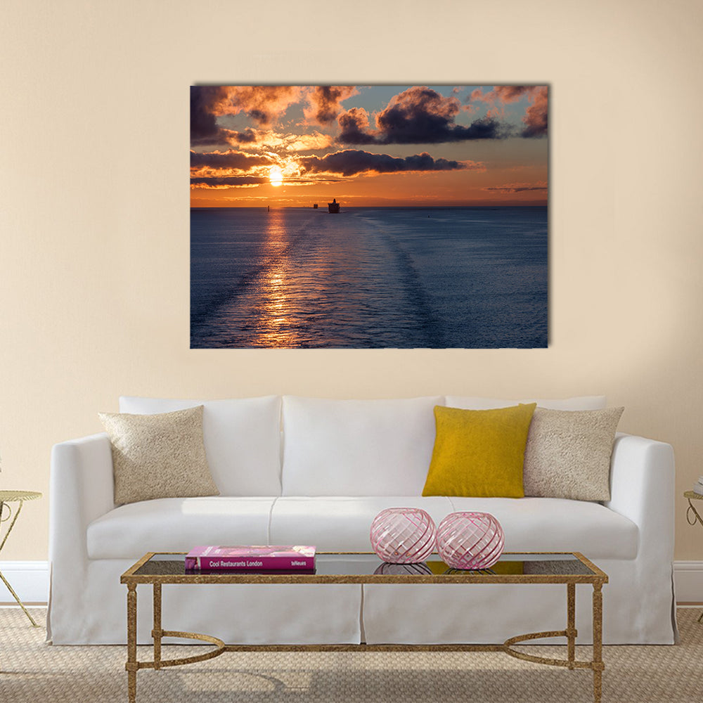 An eye-catching cruiser in the morning light, Sweden multi panel canvas wall art