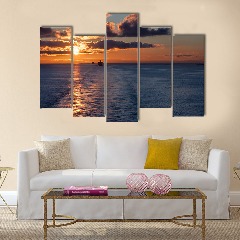 An eye-catching cruiser in the morning light, Sweden multi panel canvas wall art
