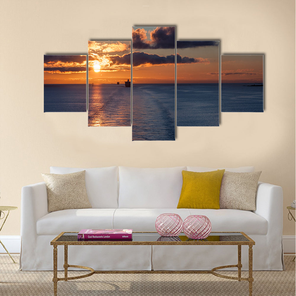 An eye-catching cruiser in the morning light, Sweden multi panel canvas wall art