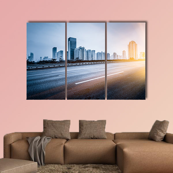 Traffic of city multi panel canvas wall art