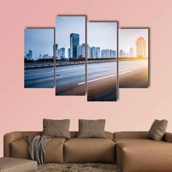 Traffic of city multi panel canvas wall art