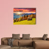 The mountain autumn landscape with colorful forest multi panel canvas wall art