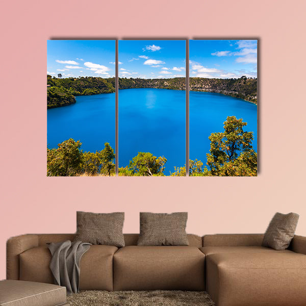 The incredible Blue Lake at Mt Gambier, South Australia Multi panel canvas wall art