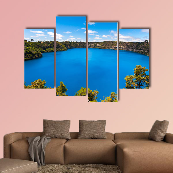 The incredible Blue Lake at Mt Gambier, South Australia Multi panel canvas wall art