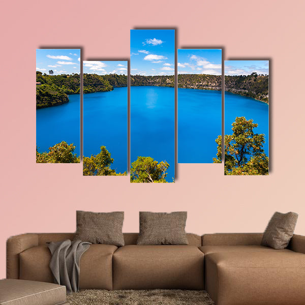 The incredible Blue Lake at Mt Gambier, South Australia Multi panel canvas wall art