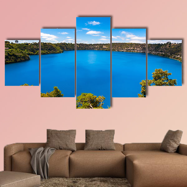 The incredible Blue Lake at Mt Gambier, South Australia Multi panel canvas wall art