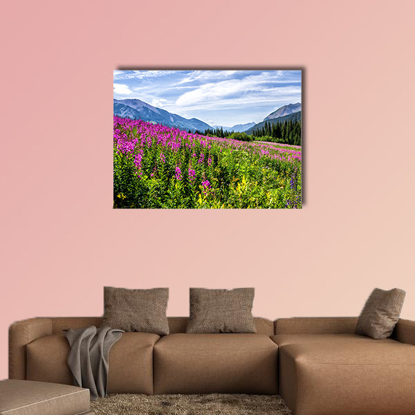 Fireweed highlights the view near Gothic Colorado multi panel canvas wall art