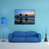 Sunset at Bueng See Fai, Phichit, Thailand multi panel canvas wall art